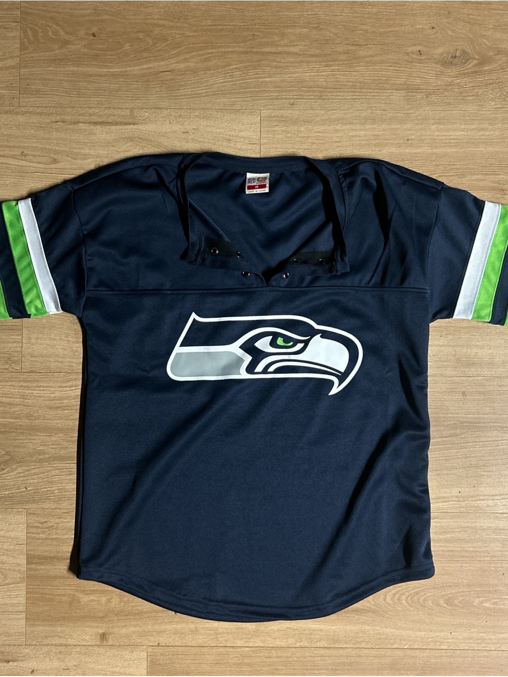 NFL Seattle Seahawks Navy Blue, Lime & White Women’s Jersey